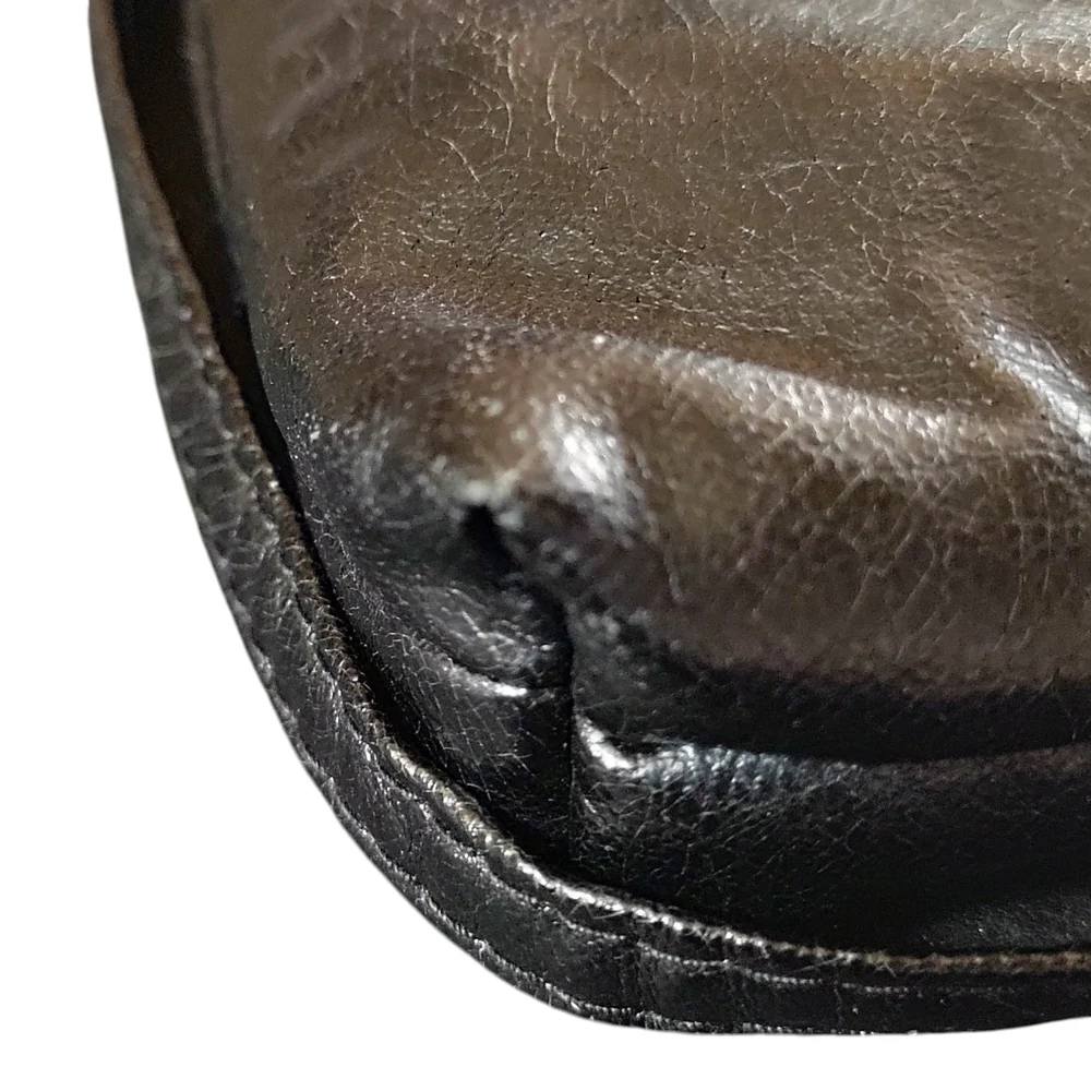 Le Privé Holiday Fair 70s/80s Elegant Black Faux Leather Purse Crossbody Clutch